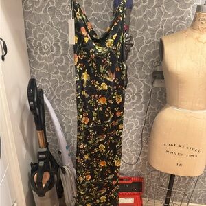 Perte D'ego Floral/bird cross back dress. NWT.